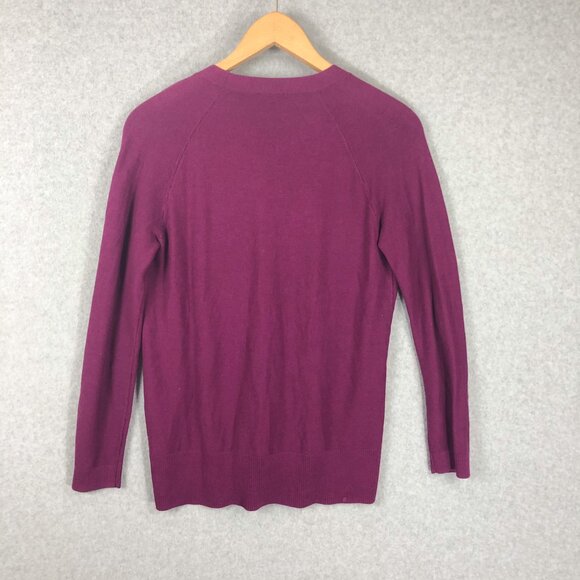 Talbots Petite Purple Button Down Cardigan Knit Size Medium - Picture 5 of 5